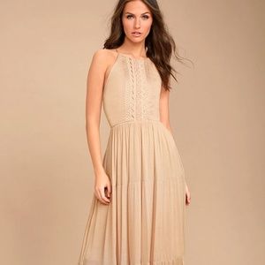Beige Maxi Lulus Dress